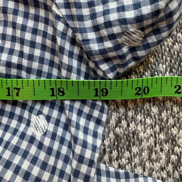 SOLD MADEWELL Embroidered Gingham Faux Wrap Tie Waist Midi Dress - Small - Picture 14 of 16